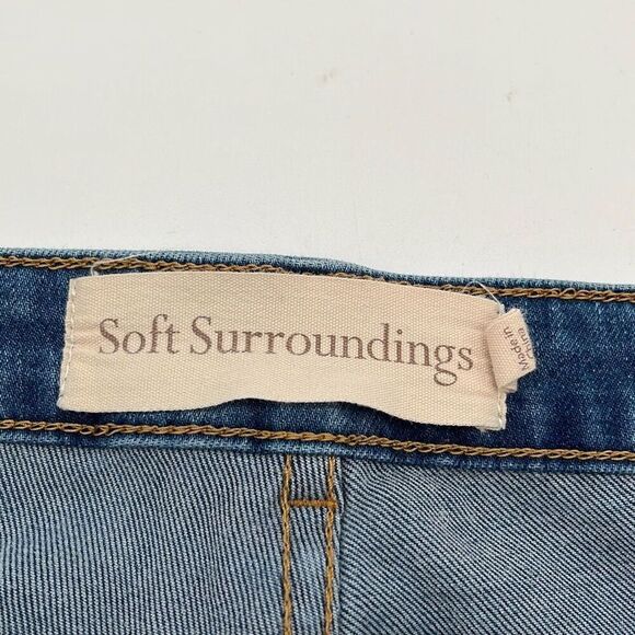 SOFT SURROUNDINGS Ultimate Denim Jeans Women's Sz 12 Blue High Rise Straight Leg - Picture 3 of 15